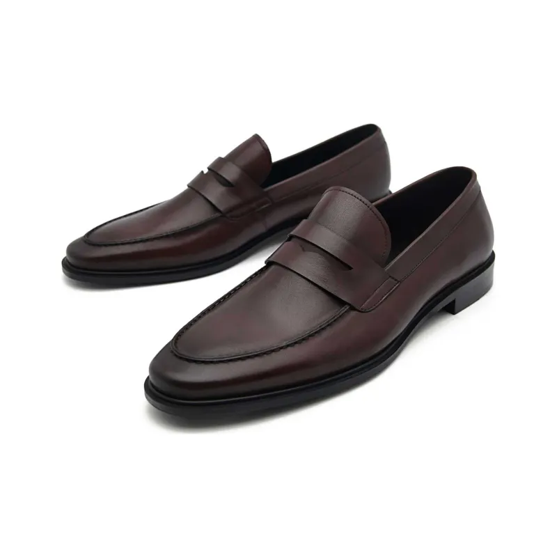 PEDRO Dress Shoes Men Low Top Black/Dark Umber-6