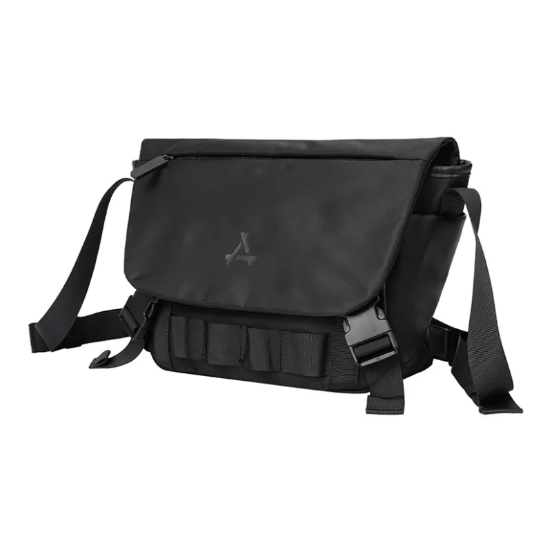 KONADCT Polyester Messenger Bag, Shoulder Bag, Crossbody Bag, Fanny Pack, Sling Bag Regular Unisex Black-0