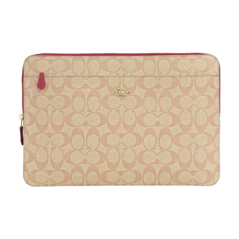 COACH Canvas Computer Case For Laptop Bag Tubas Women's Monogram Brown-0