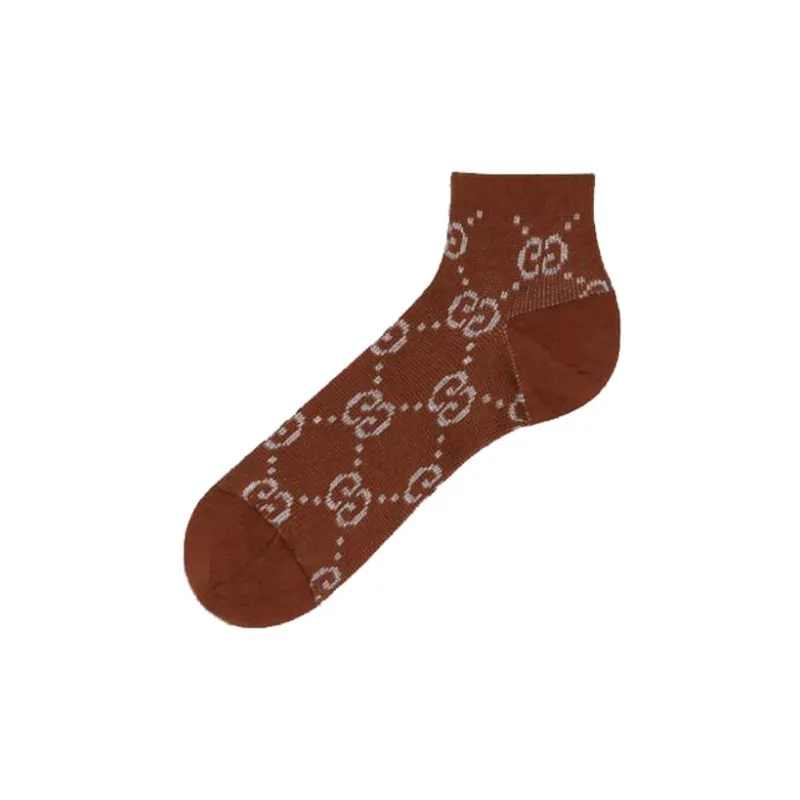 GUCCI Ankle Socks Women's 1 Pack Brown-1