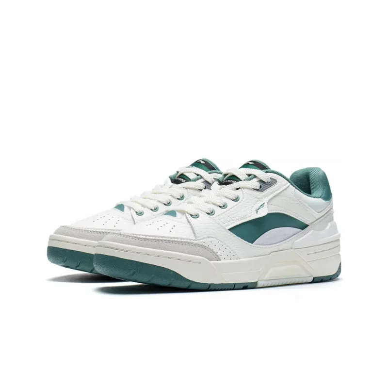 LiNing RSR 101 Slip Resistant, Abrasion Resistant, Lightweight Low Top Skateboard Shoes Men's White Gray Green-2