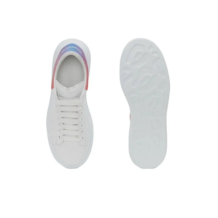 Alexander McQueen Thick soled Low top Sneakers 'White Pink Purple'-4