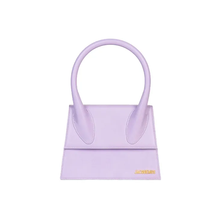 Jacquemus Cow Leather Shoulder Bag Crossbody Bag Handbag Large Size Women's Purple-0