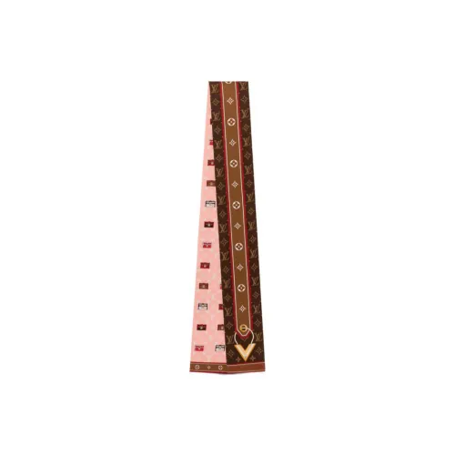 LOUIS VUITTON MINIMALLE Silk Scarves Women's Brown