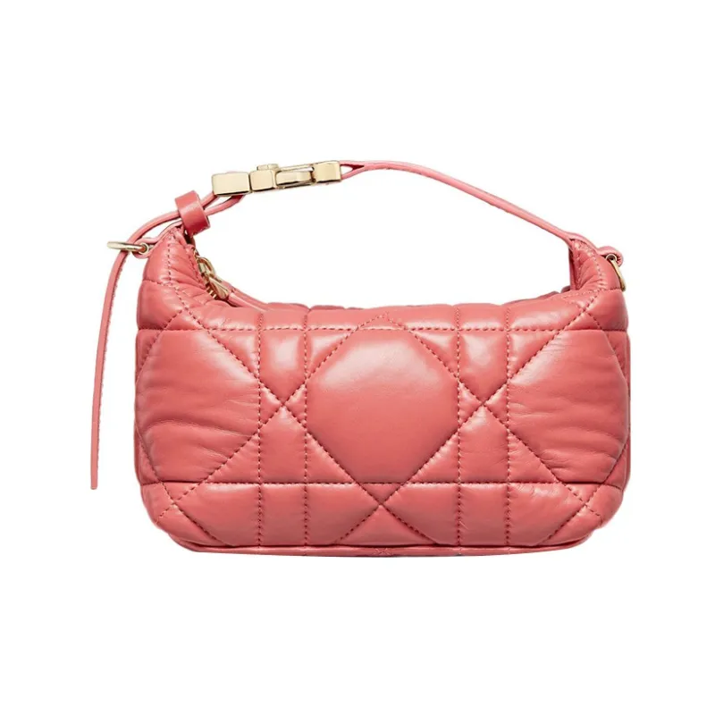 DIOR DiorTravel Cow Leather Clutch Small Size Women's Ash Coral Pink-0