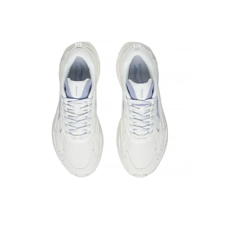 LiNing Stargazing Cushioning, Slip Resistant, Abrasion Resistant, Rebound Low Top Running Shoes Women's White Blue-3