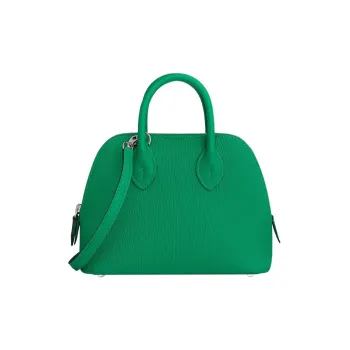 HERMES Bolide Goatskin Bowling Bag Shoulder Bag Crossbody Bag Handbag Mini Women's 6W Menthe Mint Green