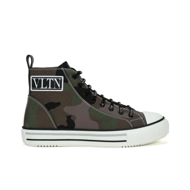 Valentino Giggies High Top Stylish Skateboarding Shoes Men's Army Green-1