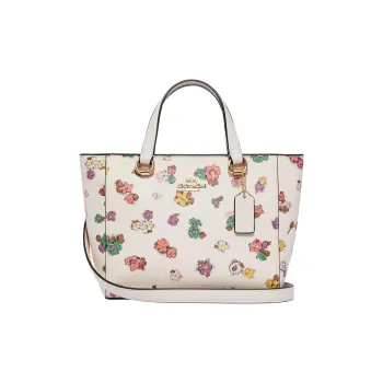 COACH Alice Coated Canvas With Smooth Leather Handbags Shoulder Bag Crossbody Bag Small Size Women's White