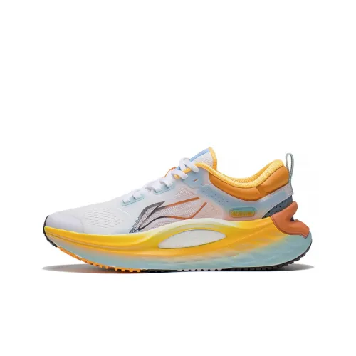 LINING Furious Rider 6.0 Running Shoes Men Low-Top Standard White/Light Ice Blue/Burnt Orange