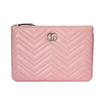 GUCCI Leather Clutch Regular Women's Pink