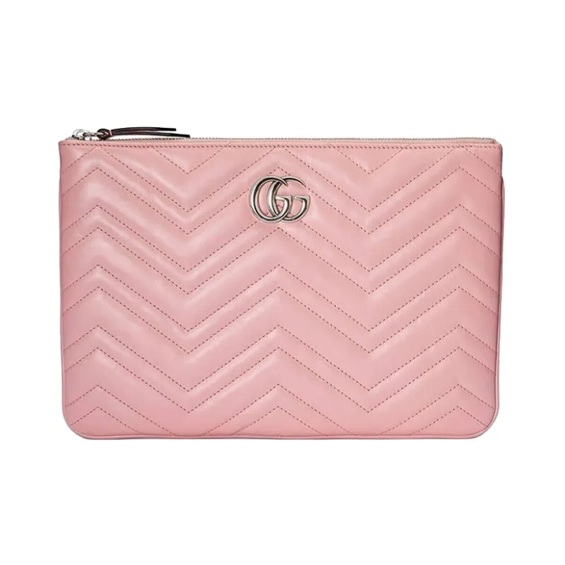 GUCCI Leather Clutch Regular Women's Pink-0