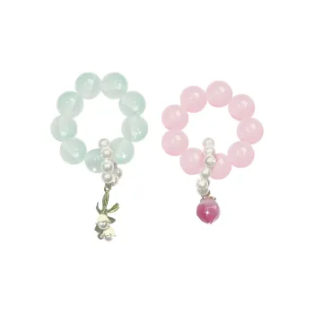 VIVIWELL Bracelets Women's Lily Of The Valley Green/Peach Pink