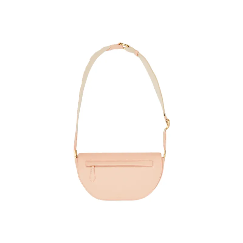 Burberry Bag Collection Calfskin Shoulder Bag Crescent Bag Portable Crossbody Bag Shoulder Bag Women's Peach Pink-0