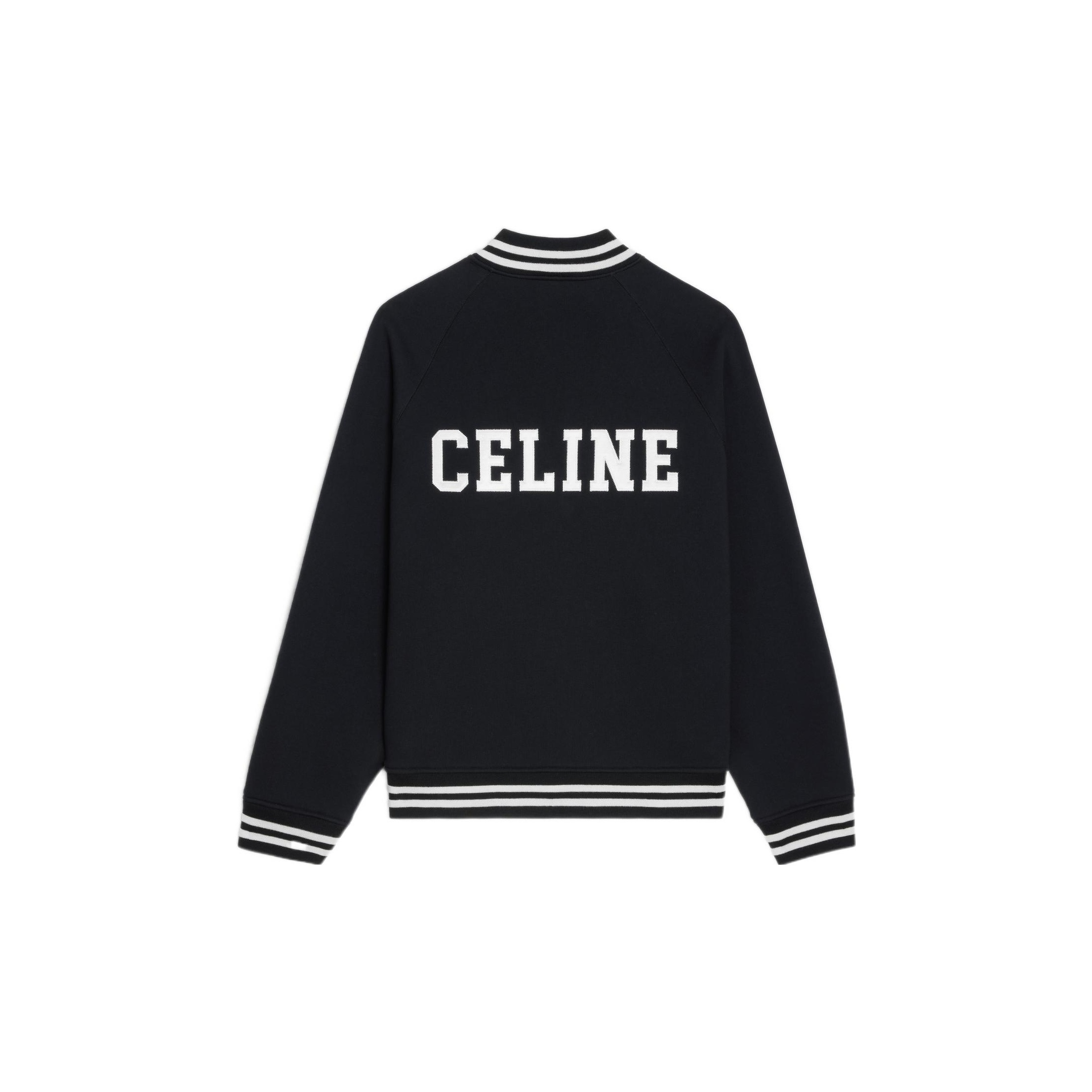 【CELINE】Black nylon Teddy College Jacket【ランク:Ａ】 CELINE】Teddy College Bomber Jacket