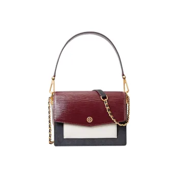 TORY BURCH Robinson Cow Leather Crossbody One Shoulder Handbags Medium Size Women's Burgundy