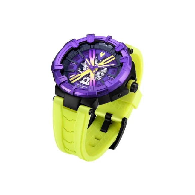 YOUNG STERNA Automatic Mechanical Movement Silicone Strap Watch Unisex Black Dial-13