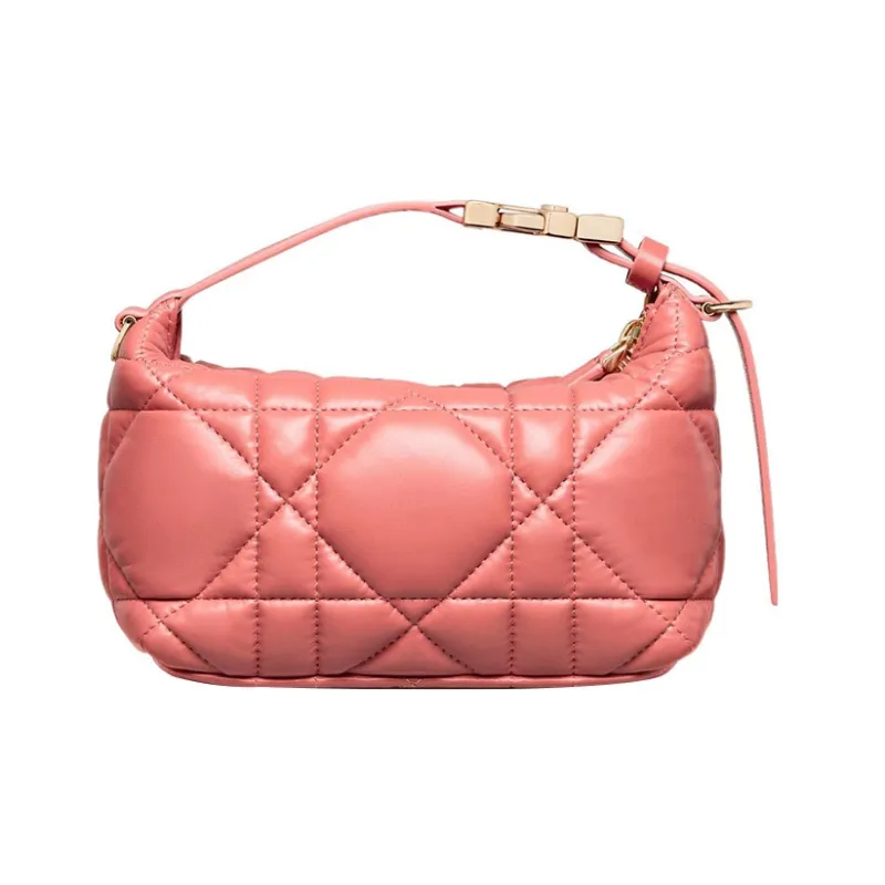 DIOR DiorTravel Cow Leather Clutch Small Size Women's Ash Coral Pink-2