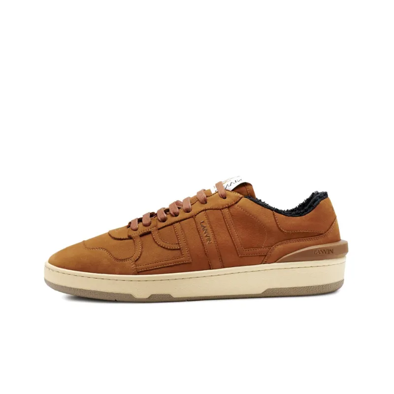 Lanvin Clay Skateboard Shoes Men Low Top Brown-0