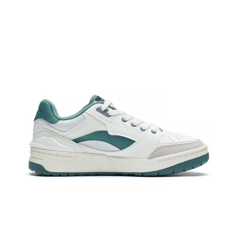 LiNing RSR 101 Slip Resistant, Abrasion Resistant, Lightweight Low Top Skateboard Shoes Men's White Gray Green-1