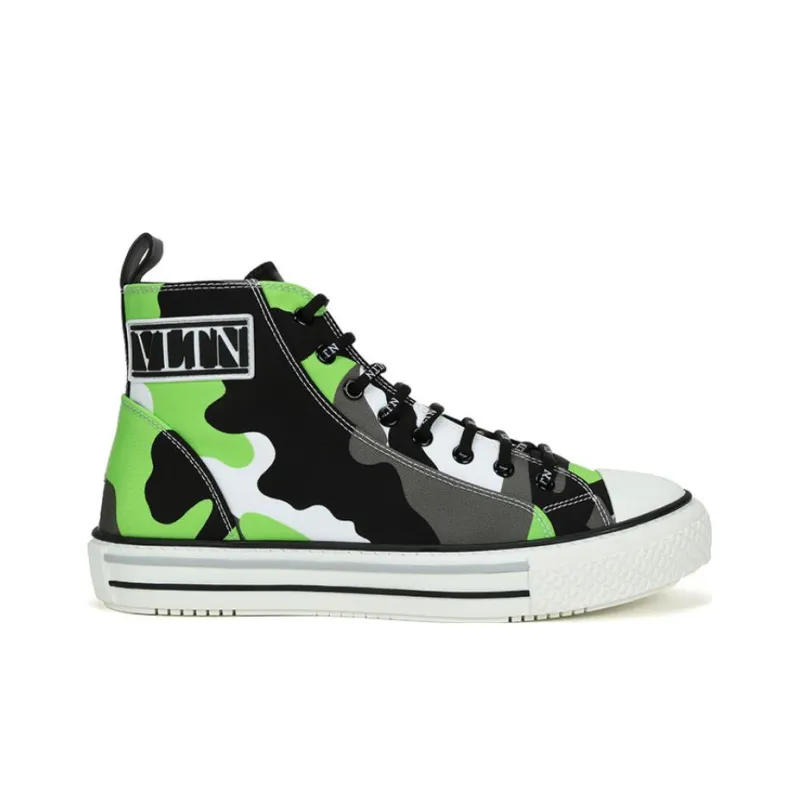 Valentino Stylish Skateboarding Shoes Men's Neon Green-1