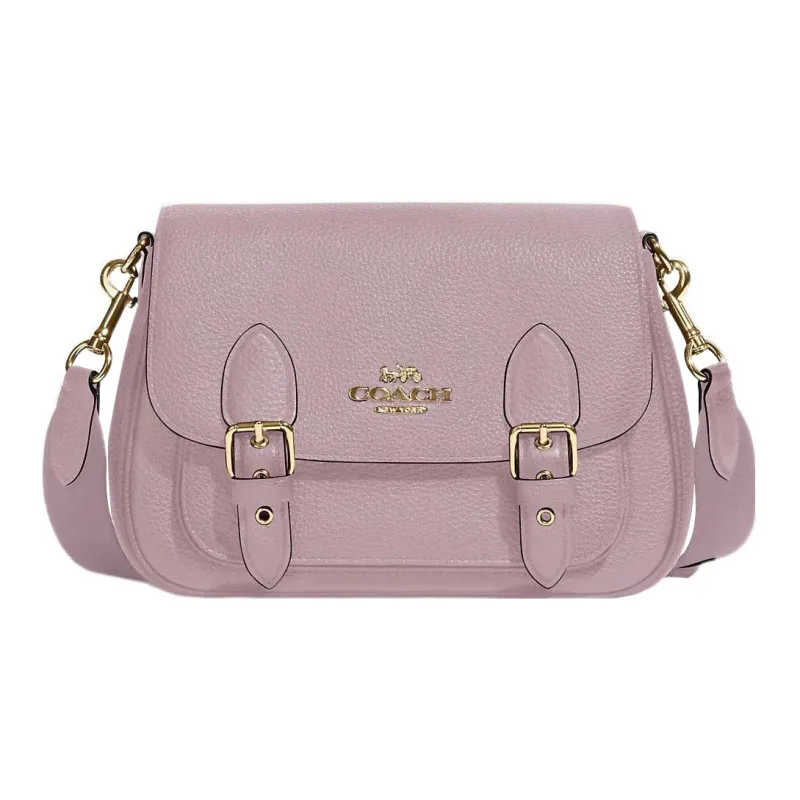 COACH Lucy Pebbled Leather Shoulder Bag Crossbody Bag Small Size Women's Light Purple-0