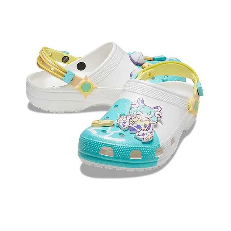 HONOR OF KINGS x Crocs Classic Clog Collaboration Heavenly Strings Clogs Unisex Silver Cai Wenji Collector's Edition-4