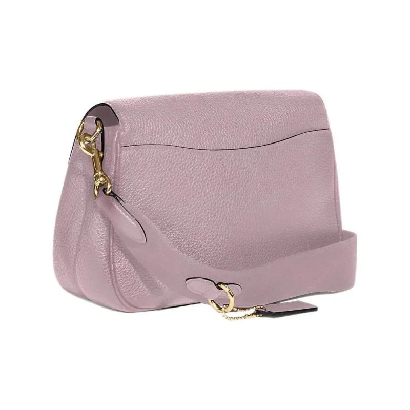COACH Lucy Pebbled Leather Shoulder Bag Crossbody Bag Small Size Women's Light Purple-1