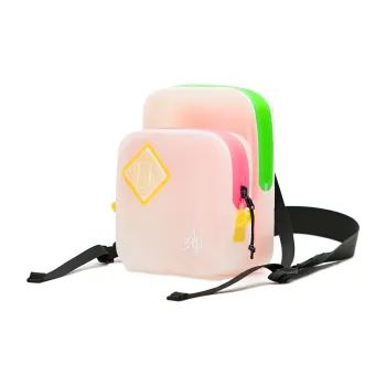 The MAD HATcher Thermoplastic Polyurethane Colorful And Transparent Backpack Shoulder Bag Unisex Black/Transparent