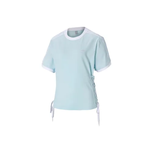 Adidas Originals Side Laced T-Shirts Women's Blue