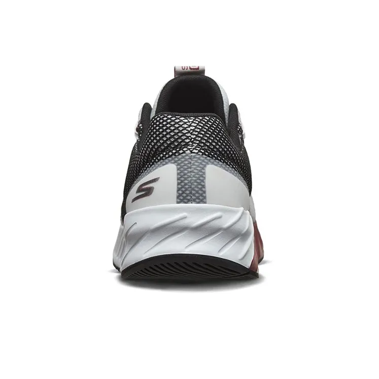 Skechers Omega Cushioning Anti-Slip And Wear-Resistant Low-Top Casual Shoes Men's White Black-3