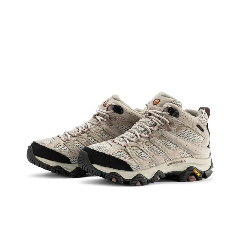 MERRELL MOAB 3 Anti-Slip Wear-Resistant Waterproof And Breathable Low-Top Trekking Shoes Women's Gray Brown Black-1