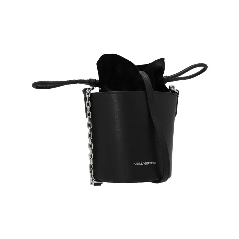 KARL LAGERFELD Cow Leather Bucket Bag, Portable Crossbody Bag, Shoulder Bag Women's-1