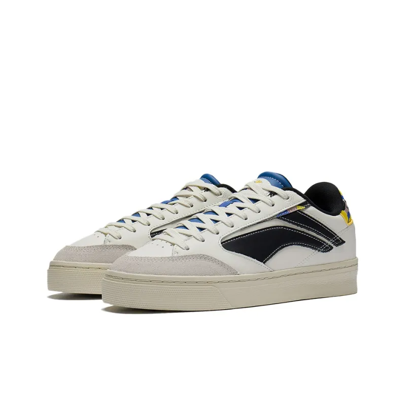 Pablo Ientile x LiNing Wave 180 Low Slip Resistant Shock Absorbers Low Top Skateboard Shoes Men's White Black-2