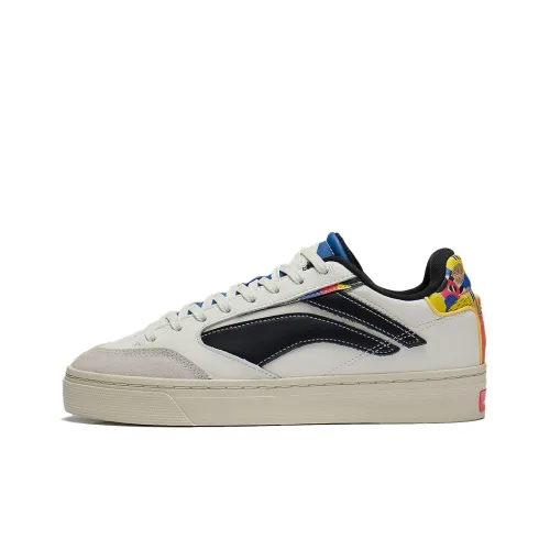 Pablo Ientile x LiNing Wave 180 Low Slip Resistant Cushioning Low Top Skateboard Shoes Men's White Black