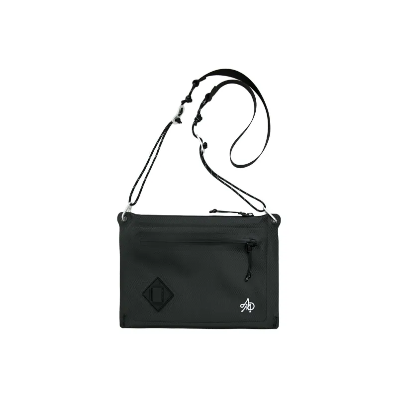 The MAD HATcher Thermoplastic Polyurethane Saddle Pouch Bag, Shoulder Bag Unisex Transparent/Black-0