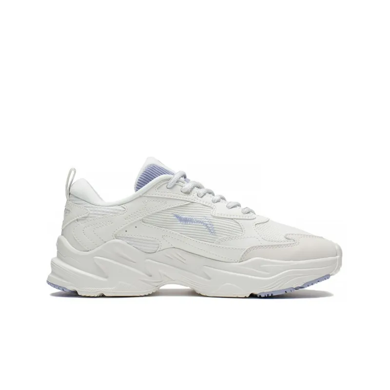 LiNing Stargazing Cushioning, Slip Resistant, Abrasion Resistant, Rebound Low Top Running Shoes Women's White Blue-1