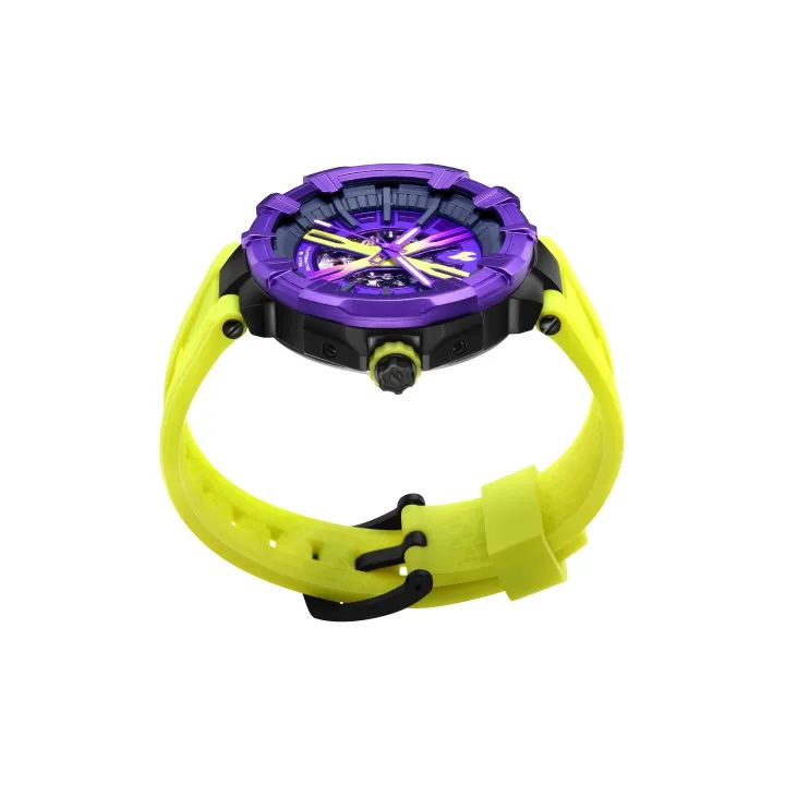 YOUNG STERNA Automatic Mechanical Movement Silicone Strap Watch Unisex Black Dial-14