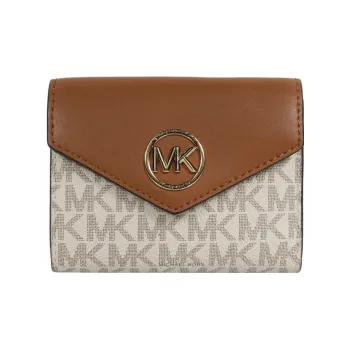 MICHAEL KORS Greenwich PVC Wallet Small Size Women's Light Umber