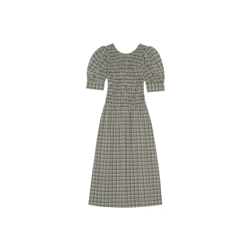 GANNI Short-Sleeved Dresses Women's Gray-1