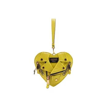 MOSCHINO Leather Crossbody Bag Shoulder Bag Women's Yellow