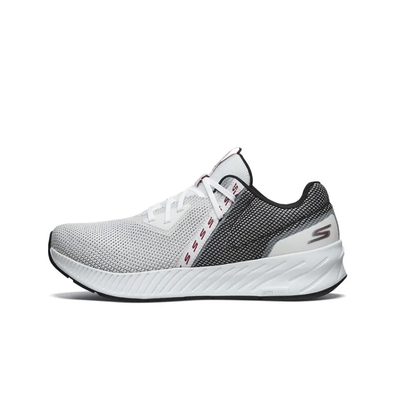 Skechers Omega Cushioning Anti-Slip And Wear-Resistant Low-Top Casual Shoes Men's White Black-0