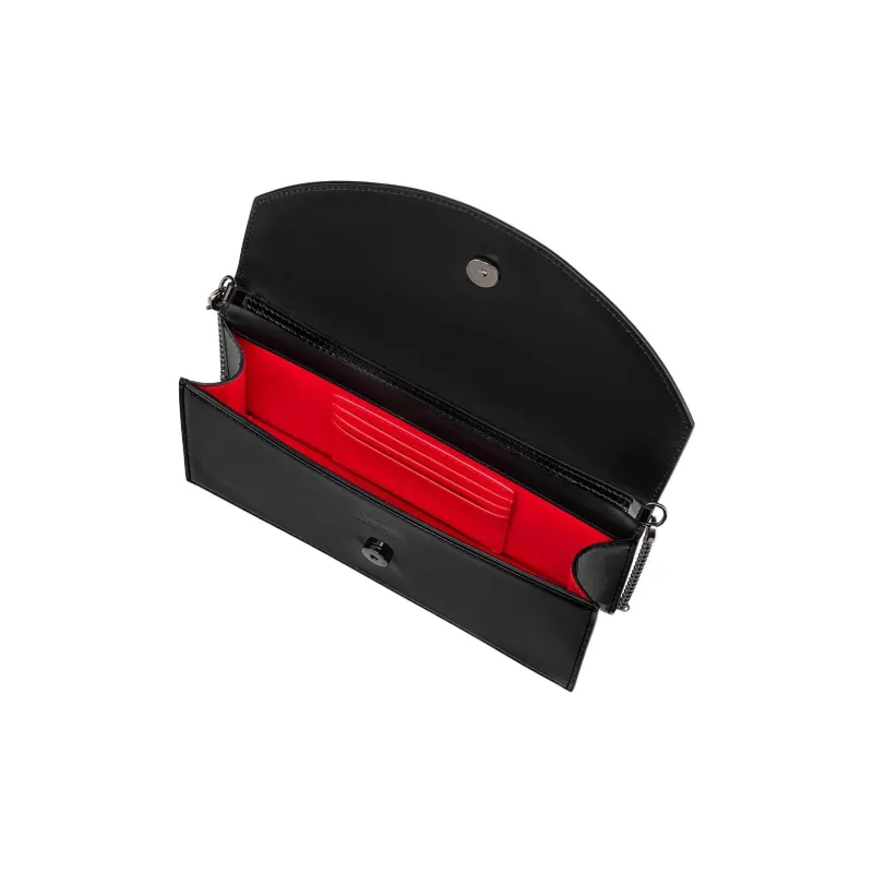 CL LUBOTING Leather Eveningwear Bag Handbag Shoulder Bag Clutch Women's Black-3