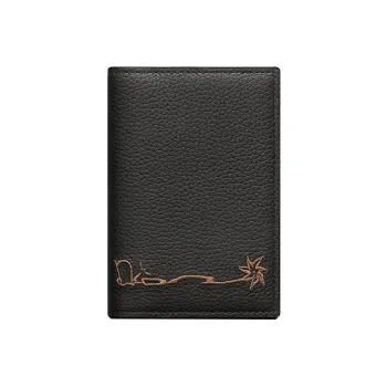 DIOR CACTUS JACK Cow Leather Card Holder Men's Black