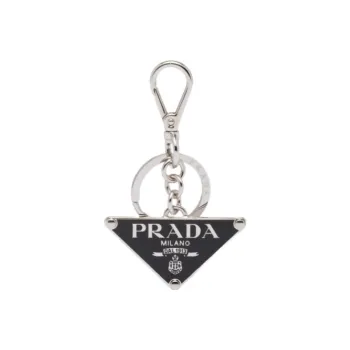 PRADA Logo Plaque Keyring