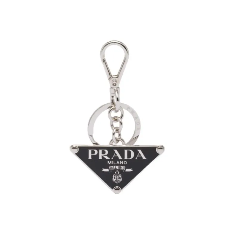 PRADA Logo Plaque Keyring-0