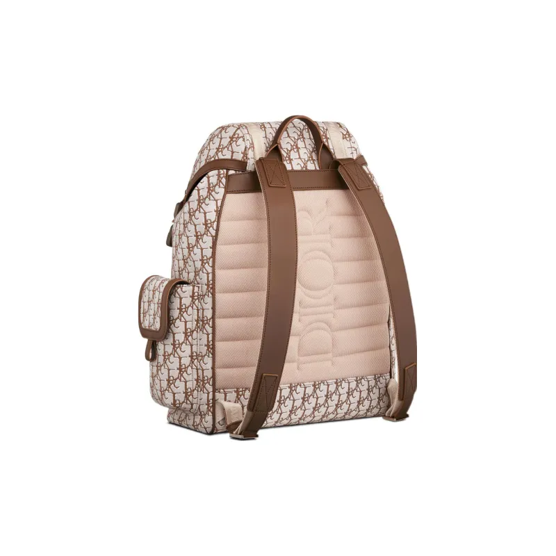 DIOR CACTUS JACK Collaboration Hit The Road Cow Leather Backpack Regular Unisex Coffee-3