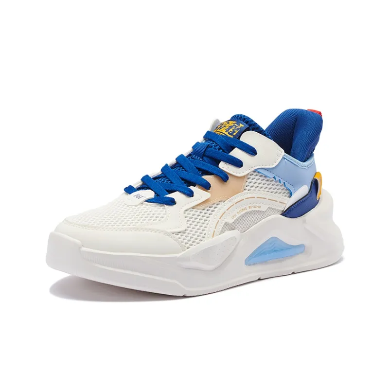 361° Anti Slip And Wear Resistant Breathable Low Top Casual Shoes Men's Feather White/Calm Blue-1