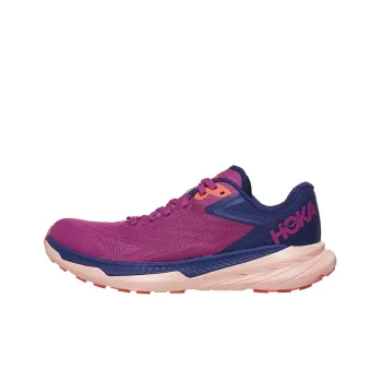 HOKA ONE ONE Zinal Cushioning Anti-Slip And Wear-Resistant Low-Top Running Shoes Women's Purple Blue