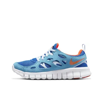 Nike Free RN Cushioning Anti Slip And Wear Resistant Low Top Running Shoes Women's Blue Orange